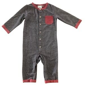 Baby Fore Axel And Hudson Brown Fall Romper outfit Boys size 12-18 months